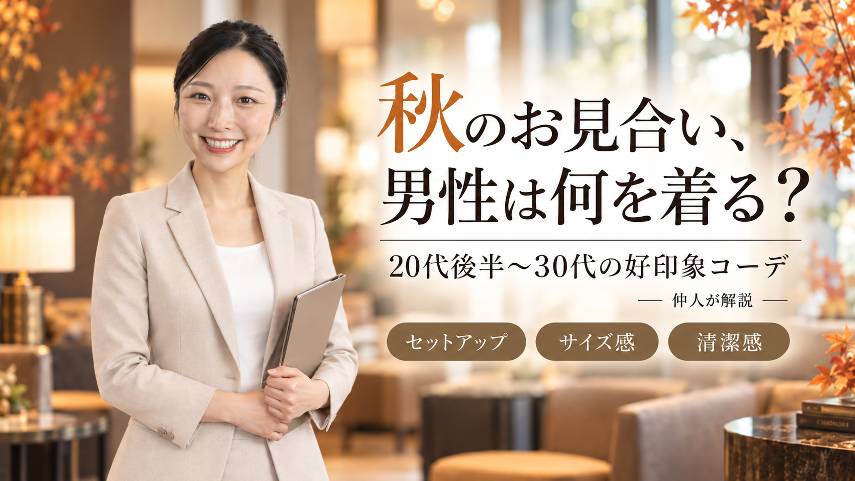 秋のお見合いでおすすめの男性の服装を解説するCHARMY仲人